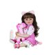 thumbnail image 4 of Lila & Lovery Muñeca Reborn – Muñeca Realista de 22 Pulgadas con Cabello Enraizado y Jirafa de Felpa, Cuerpo de Vinilo, Atuendo, Chupón y Botella, 4 of 5