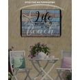 thumbnail image 6 of Outdoor TV Cover 70 to 75 Inch Weatherproof, Blue Coastal Nautical Waterproof TV Screen Protector for Outside Decor with Zipper and Pocket 68"L x 42"H , Life Is Better at The Beach Farmhouse, 6 of 7