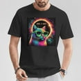 thumbnail image 2 of Total Solar Eclipse Cat Wearing Glasses T-Shirt, Funny April 8 2024 Celestial Event Graphic Tee, Cute Space-Loving Kitty Astronomy Shirt, Eclipse Watch Party Gift Top For Men Women, 2 of 3