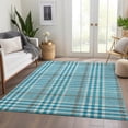 thumbnail image 6 of Addison Rugs Mayfield Premium Machine Washable Transitional Plaid Teal Rectangle Rug, 10' x 14', 6 of 6