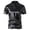 A-Black496, variant on Mens Shiny Metallic T Shirts Mandarin Collar Split Neck Tee Slim Fit Nightclub Party Top