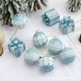 thumbnail image 2 of FlareFable 3" Christmas Tree Balls Hanging, with Sequins & Flowers Gift Box Shape Christmas Balls, Shatterproof Christmas Ball Ornaments, Ball Bauble Wall, Mantal, Party Decor & Christmas Decoration, 2 of 10