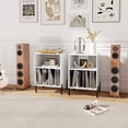 thumbnail image 6 of Gymax Record Player Stand w/Charging Station 5 Storage Compartments Anti-toppling Kits, 6 of 10