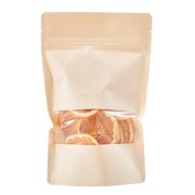 Bag Tek Kraft Plastic Large Window Bag - Heat Sealable - 9" x 6" x 1 1/2" - 100 count box