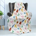 thumbnail image 4 of Origami Soft Flannel Fleece Throw Blanket, Continuous Hobby Japanese Minimalistic Handicraft Animals on Plain Background, Cozy Plush for Indoor and Outdoor Use, 50" x 60", Multicolor, by Ambesonne, 4 of 5