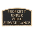 thumbnail image 2 of 10" x 15" Standard Arch Property Under Video Surveillance Statement Plaque Sign - Black/Silver, 2 of 4