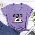 thumbnail image 1 of El rescate es mi raza favorita Camiseta con cuello en V Púrpura XXL FLhrweasw Para estrenar, 1 of 1