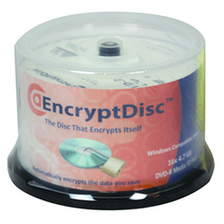 EncryptDisc Self Burning Optical Media DVD Unmanaged 50 Pack - PT -  (Best Computer For Burning Dvds)