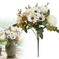 thumbnail image 2 of Valentine's Day Fake Flowers,Artificial Flowers,Elegant Flower Bouquet,Faux Roses Floral Arrangement,Fake Plant Decor for Home ,Farmhouse Kitchen Dining Decoration Wedding Table Centerpiece(White), 2 of 9