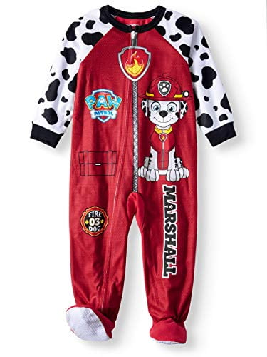 paw patrol footed pajamas