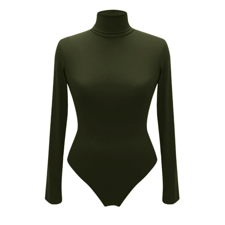 Green hotsell turtleneck bodysuit
