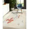 thumbnail image 4 of Japanese Decorative Rug, Cherry Blossom Sakura Tree Branches Romantic Spring Themed Watercolor Picture, Quality Carpet for Bedroom Dorm and Living Room, 6 Sizes, Salmon Dust, by Ambesonne, 4 of 4