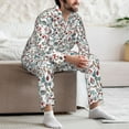 thumbnail image 7 of Lsque Christmas Elements Pattern Long Sleeve Pajama Set for Men - Soft 2-Piece Sleepwear and Loungewear Set with Pockets, Comfy Nightwear-Small, 7 of 7