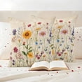 thumbnail image 3 of Outdoor Pillow Covers Farm Watercolor Flower Plants Waterproof Pillow Cases 18x18 Set of 2, Summer Wildflower Vintage Letters Throw Pillow Cover Pillowcase for Patio Balcony Couch Garden, 3 of 9