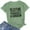 Army Green, variant on Fesfesfes Workout Tshirts Shirts for Women Summer Fashion Casual Letters Print Shirt Short Sleeve Tee Tops Women Short Sleeve Tshirt 6(M)