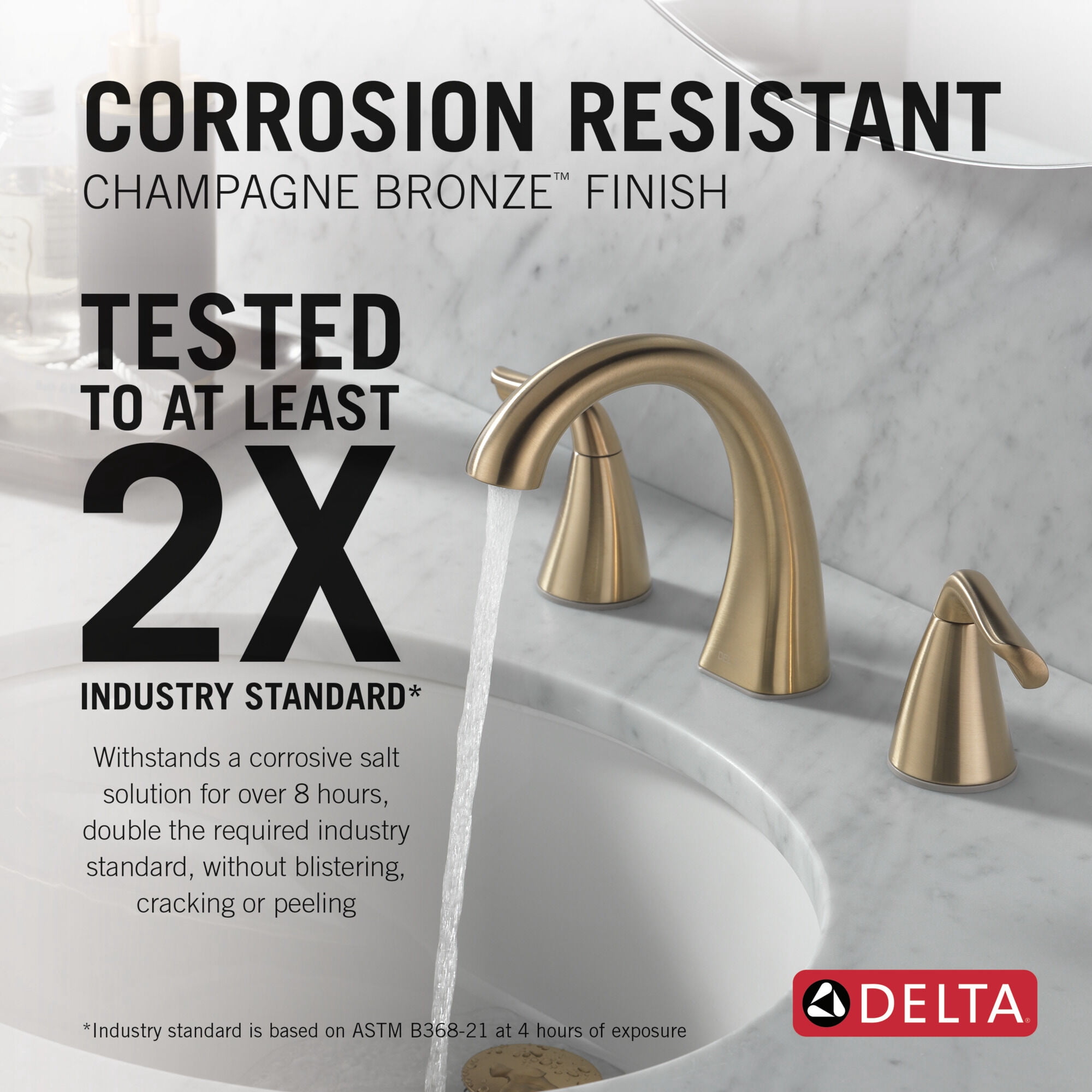 Delta Arvo Two-Handle Widespread Bathroom Faucet - 35840LF-CZ - Champagne Bronze
