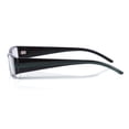 thumbnail image 3 of Newbee Fashion - IG Unisex Clear Lens Slick Metallic Look Striped Temple Plastic Squared Clear Glasses, 3 of 3