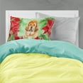 thumbnail image 2 of Tibetan Mastiff Poinsettas Fabric Standard Pillowcase, 2 of 2
