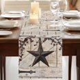 thumbnail image 3 of Table Runners 72 Inches Long Dress Scarves, Texas Star Vintage Farmhouse Kitchen/Dining Table Runner, Coffee Tablerunners, Brown Retro Berry Beige Wooden Branches 18x72 Inch, 3 of 9