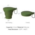 thumbnail image 4 of 150ml Vasos de viaje plegables de silicona, paquete de 4, tazas de camping con tapas y ganchos a presión, tazas portátiles y reutilizables para camping, senderismo, 4 of 5