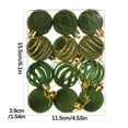 thumbnail image 3 of Leodye 12 Pcs Velvet Christmas Balls Bulk Flocked Christmas Tree Ball Ornaments Plastic Xmas Decorative Hanging Ornaments-1.57IN, 3 of 5