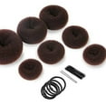 thumbnail image 3 of Harhinhe Hair Bun Maker Set Different Sizes Elastic Hair Donut Bun Maker Set with Hair Bands and Hair Pins, 3 of 7