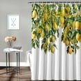thumbnail image 2 of Lemon Tree Summer Shower Curtain, Yellow Green Shower Curtain Set with Hooks, Spring Summer Waterproof Fabric Shower Curtains for Bathroom Decor, 72x72 Inch Bath Curtain, 2 of 6