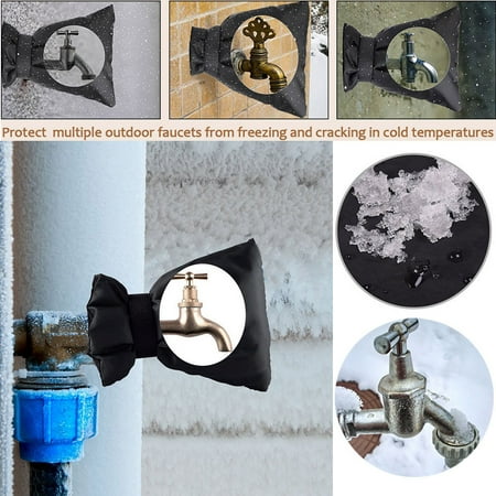 

Lingouzi Faucet Protective Cover Cold Proof Winter Outdoor Water Outlet Water Insulation Antifreeze Cover