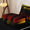 thumbnail image 5 of jejeloiu Abstract Lines Pattern Zipper Twin Comforter Sets with Fitted Sheet and 2 Pillowcases For Adults,Yellow Black Orange Zipper Bedding Set For Girls,Reversible,4-Piece, 5 of 7
