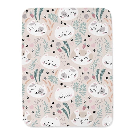 Smiley Cats And Plants Blanket -Image by Shutterstock,