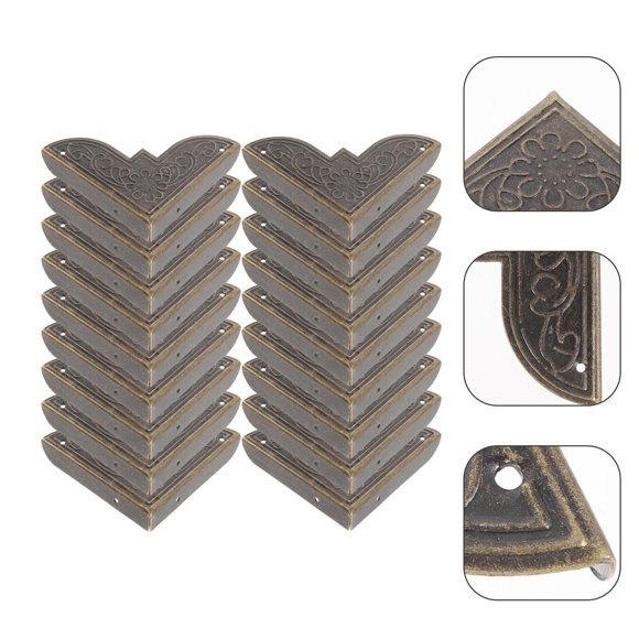 Phenofice 20Ud Protectores De De Metal Marrón Para Cajas Y Muebles Vintage Decorativos