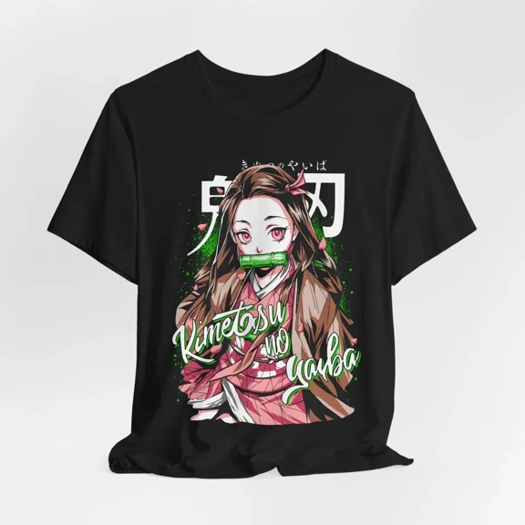 Nezuko Anime Tee, Japanese Graphic T-shirt Sizes S-5XL