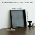 thumbnail image 3 of Solid Wood Black Trayrectangular Plate Hotel Restaurant Tea Snack Plate Black Lacquered Wood Tray Home Living Room Coffee Table Storage Plate, 3 of 5