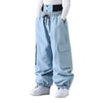 thumbnail image 6 of Snowboarding Pants, Waterproof Insulated Cargo Trousers, Windproof Loose Wide Leg for Cold Weather Activities, Hiking, Trekking, Adjustable Waist, 6 of 7