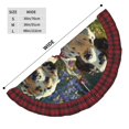 Bingfone Sunflower Field Spotted Dog Christmas Tree Skirt Mat Christmas