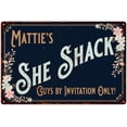 thumbnail image 1 of Mattie's SHE SHACK Sign Metal Shed Tin Metal Wall Decor 8 x 12 Matte Finish Metal 108120060255, 1 of 1