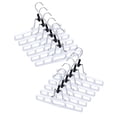 thumbnail image 1 of Perchas de plástico AMKUFO para pantalones, 20 unidades, para mujeres y hombres, color blanco, 1 of 8