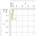 thumbnail image 4 of 14k Yellow Gold, Small Initial Capital Letter L Pendant Charm Created CZ 9mm Wide with 20" Dainty Neck Chain, 4 of 8