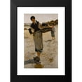 thumbnail image 2 of John Singer Sargent 13x18 Black Modern Framed Museum Art Print Titled - Breton Woman with a Basket, Sketch for ‘Oyster Gatherers of Cancale’ (1877), 2 of 5