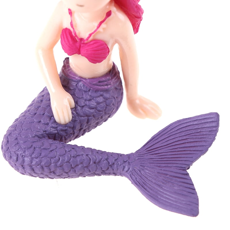 4Pcs Dollhouse Mermaid Figurines Ornament Micro Landscape Toy Cake Fairy Dec^`CA 
