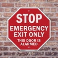 thumbnail image 4 of Stop Emergency Exit Only This Door Is Alarmed (2 Pack) 18 inch X 18 inch Octagon Plastic Sign Weather Resistant, UV Protected for Workplace, Private Property, and Construction Site,, 4 of 7