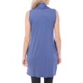 thumbnail image 4 of MixMatchy Women's Open Front Draped Heavyweight Cardigan Long Vest With Side Pockets -Made In USA, 4 of 7