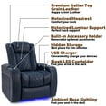 thumbnail image 2 of Valencia Tuscany Home Theater Seating | Premium Top Grain Italian Nappa 11000 Leather, Power Reclining, Power Lumbar Support, Power Headrest (Row of 2, Navy Blue), 2 of 5