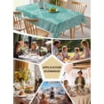 thumbnail image 5 of Teal Coastal Table Cloth, Waterproof Tablecloth for Square Tables, Starfish Coral Summer Beach Ocean Reusable Washable Fabric Table Cover for Restaurant Kitchen Dining Tables 54"x54", 5 of 9