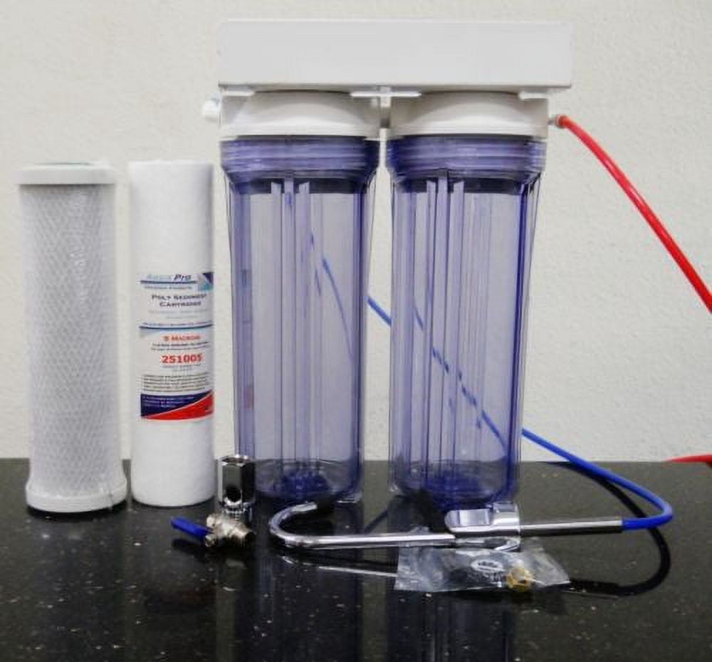 Premier Under Counter Dual Water Filter Drinking Water System | Carbon + Sediment