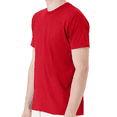 thumbnail image 5 of Hanes Short Sleeve T-Shirt - Athletic Red, Men Crewneck Comfortable Classic Fit Tee, S, 5 of 5