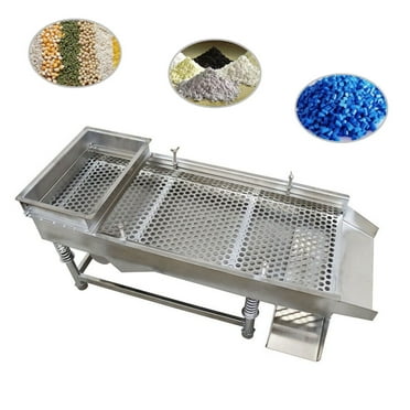 Linear Vibrating Screen with 12mm Mesh Screen Round Hole Single Sieve Electric Material Screen