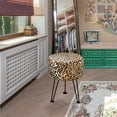 thumbnail image 6 of Home Soft Things Faux Fur Stool - Leopard - Black Leg - 13x13x17", 6 of 8