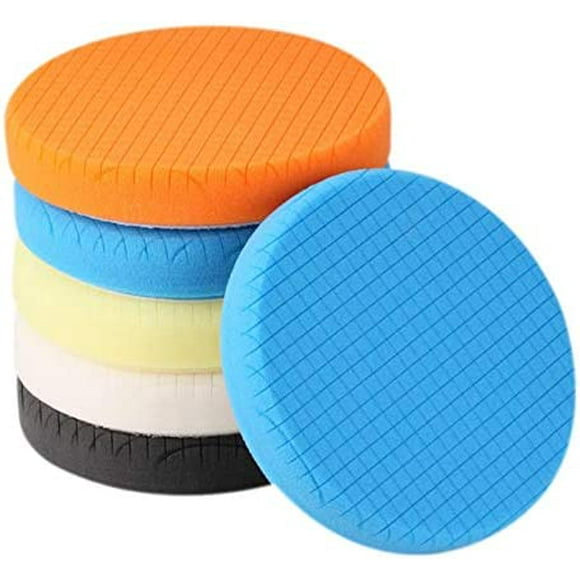 Polishing Pad, 5pcs 180mm/7inch Buffing Sponge Buffing Kit for Car Polishing Pad/for RO/DA Dual Action Buffing