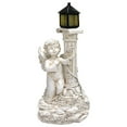 Roman Pillar Angel Statue Garden Figurine Sculptures Solar Energy Lamp